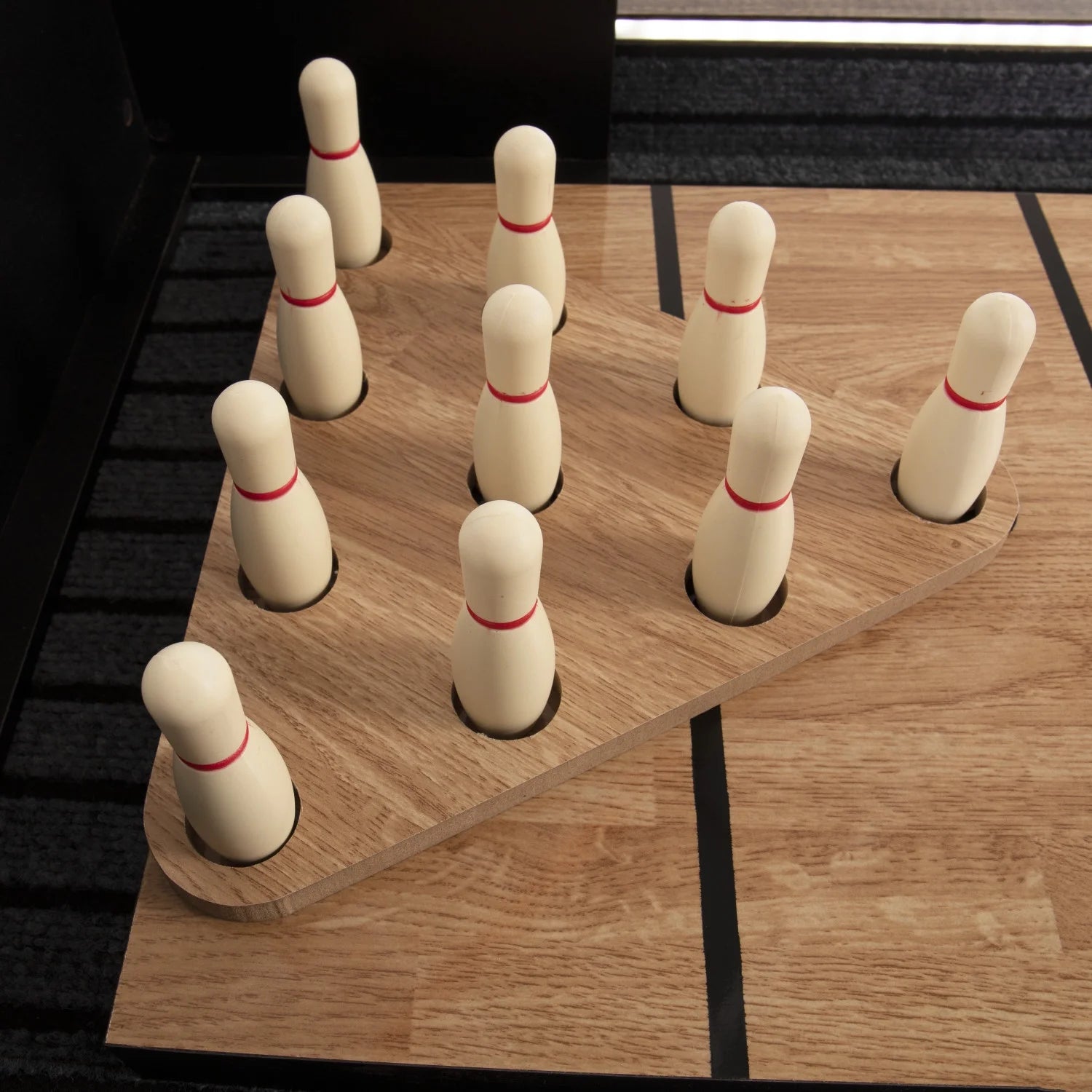 Kirkwood 9’ LED Light up Shuffleboard Table with Bowling