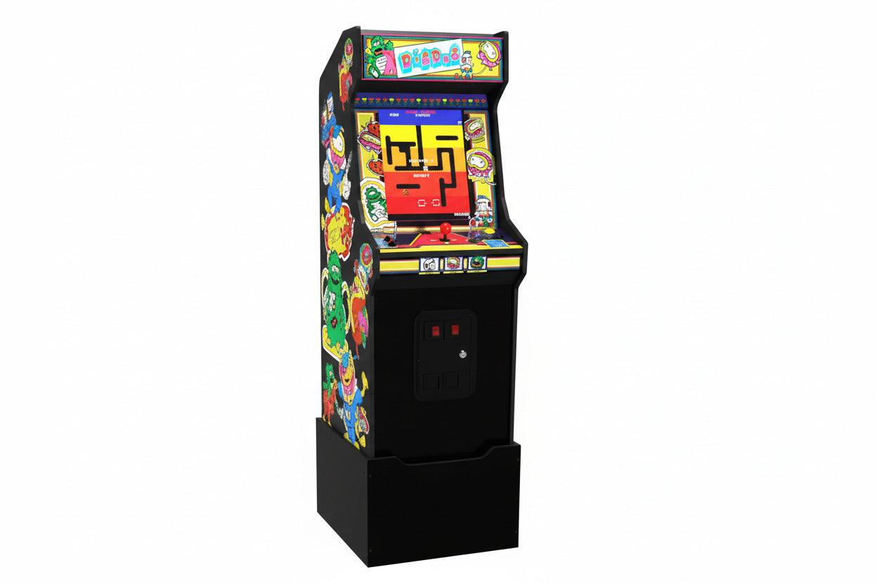 Arcade1Up Dig Dug Bandai Namco Legacy Edition Arcade with Riser and Light-Up Marquee