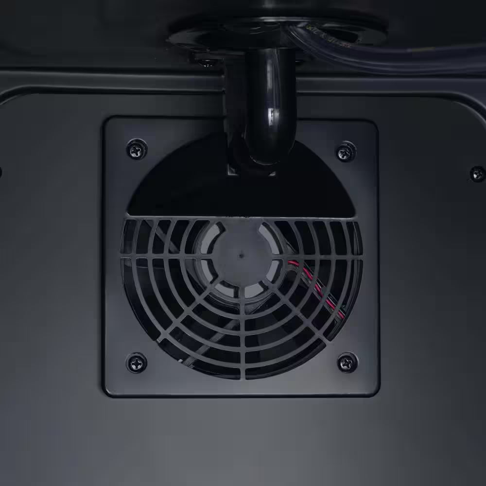 Single Tap 15 In. 1/4 Barrel Beer Keg Dispenser with Forced Air Refrigeration and Air Cooled Beer Tower in Black