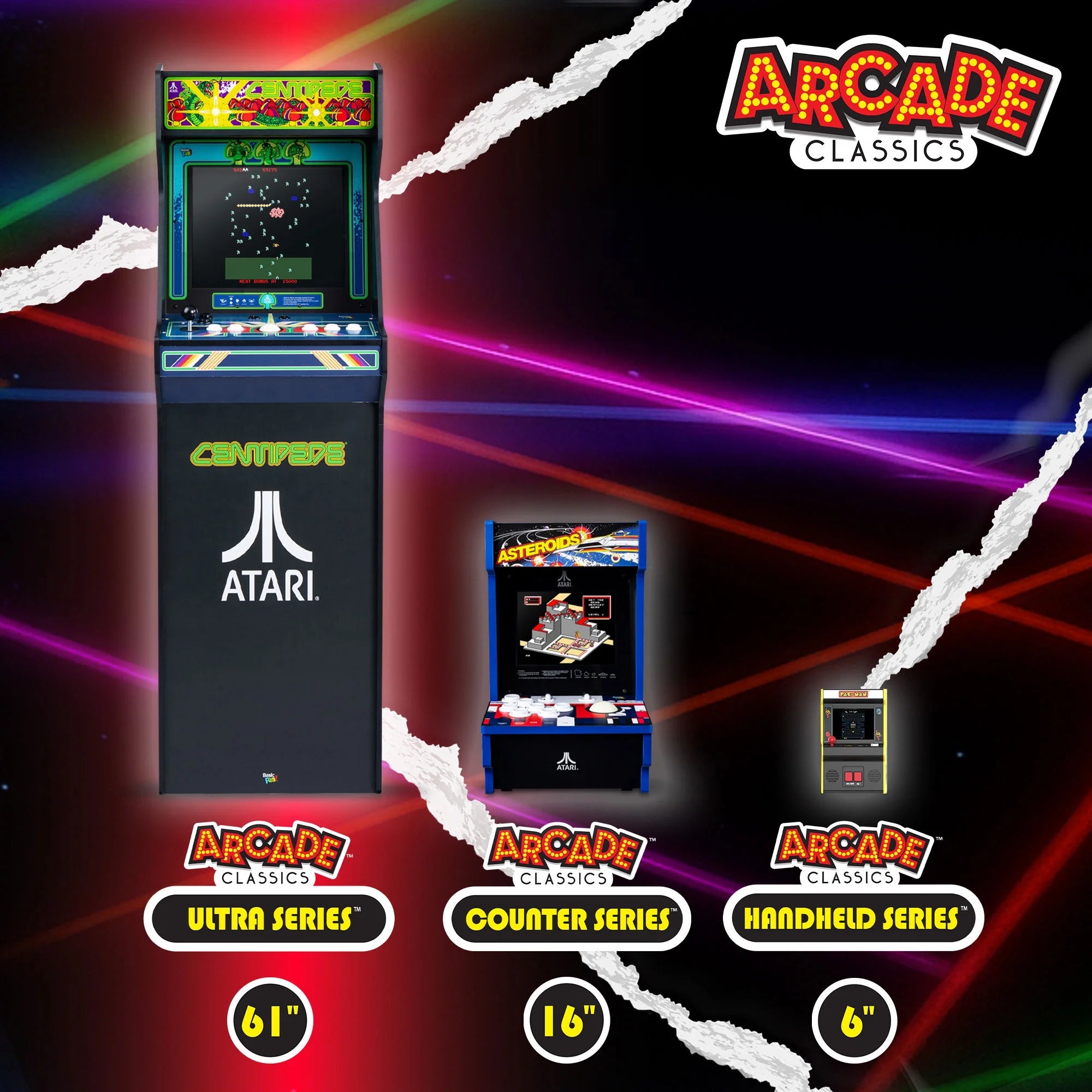 Atari Centipede Ultra Series Game Machine with 17" Screen and 40 Games