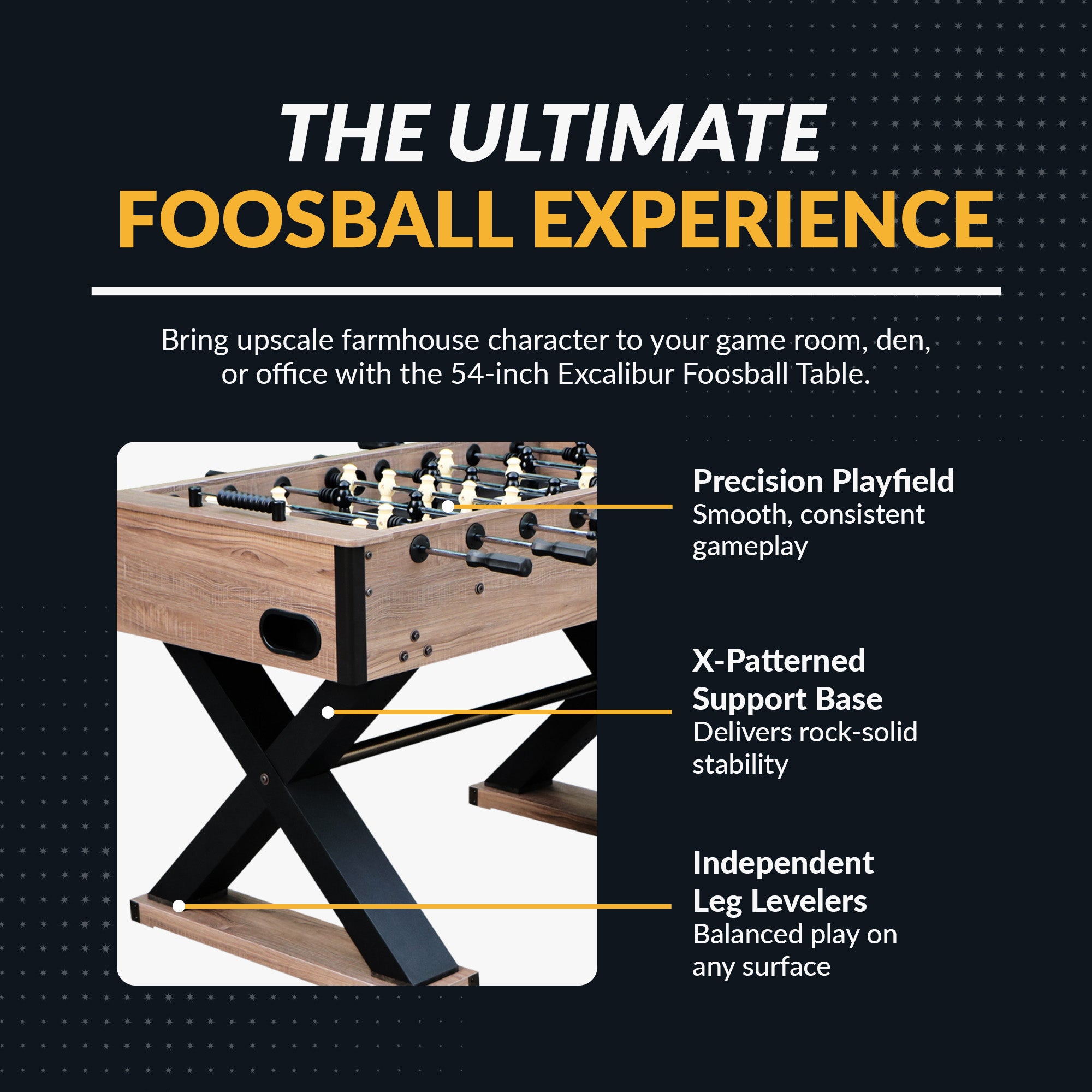 Excalibur 54-in Foosball Table - Driftwood