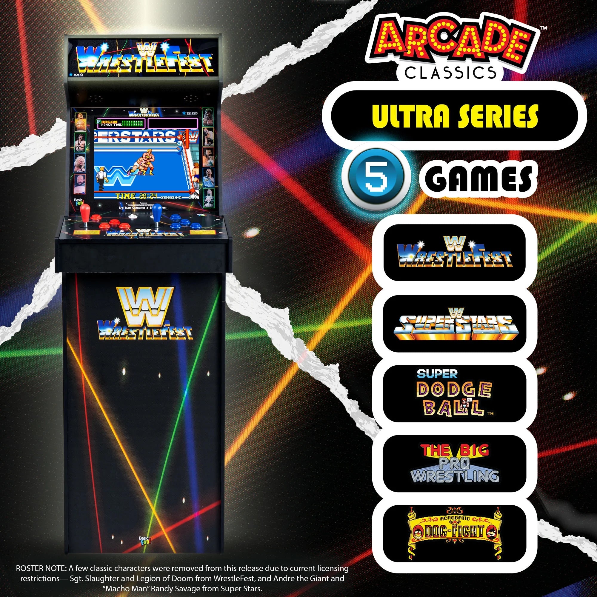 WWE Ultra Series Game Machine with 17" Liquid Crystal Screen & 5 Games