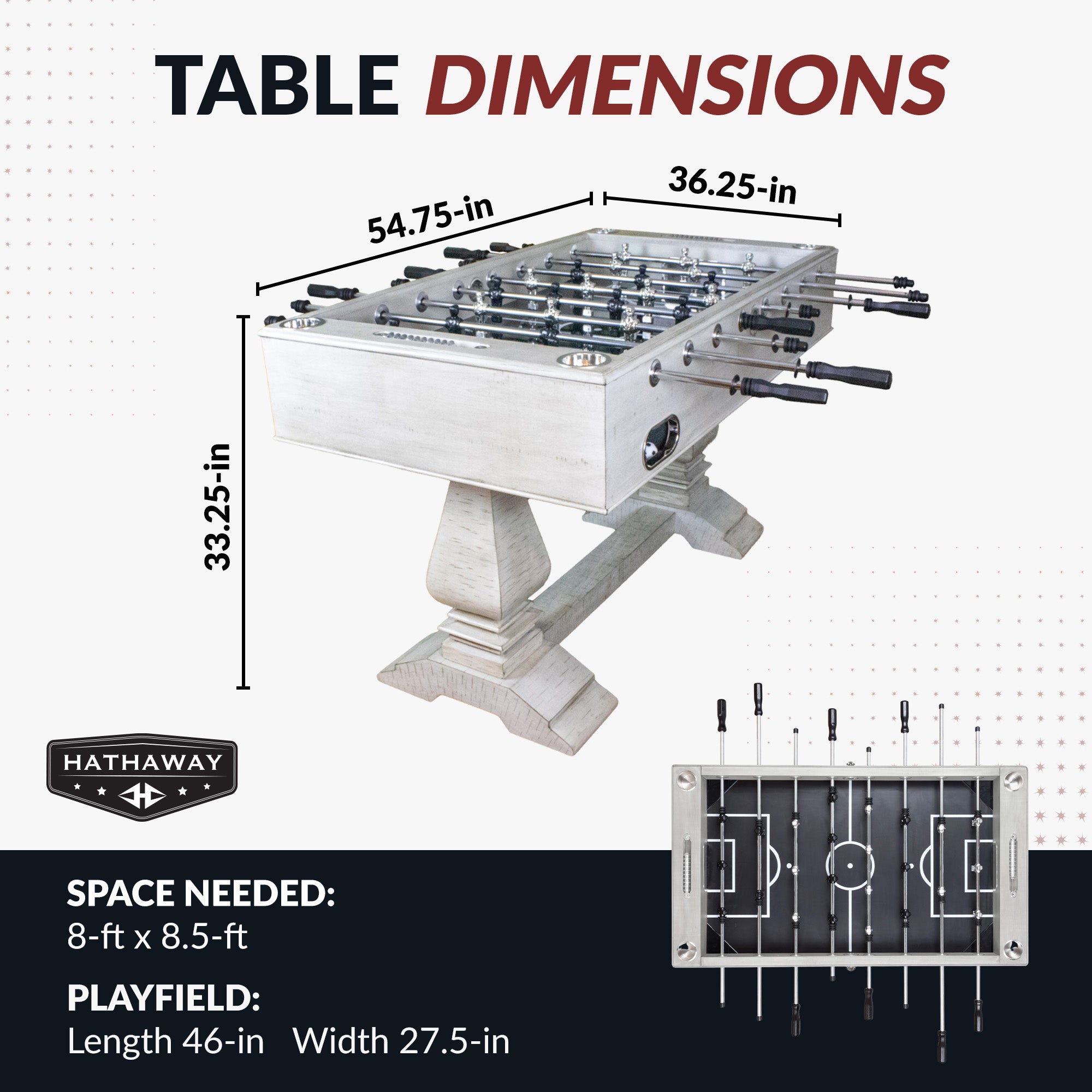 Montecito 55-in Foosball Table - Driftwood