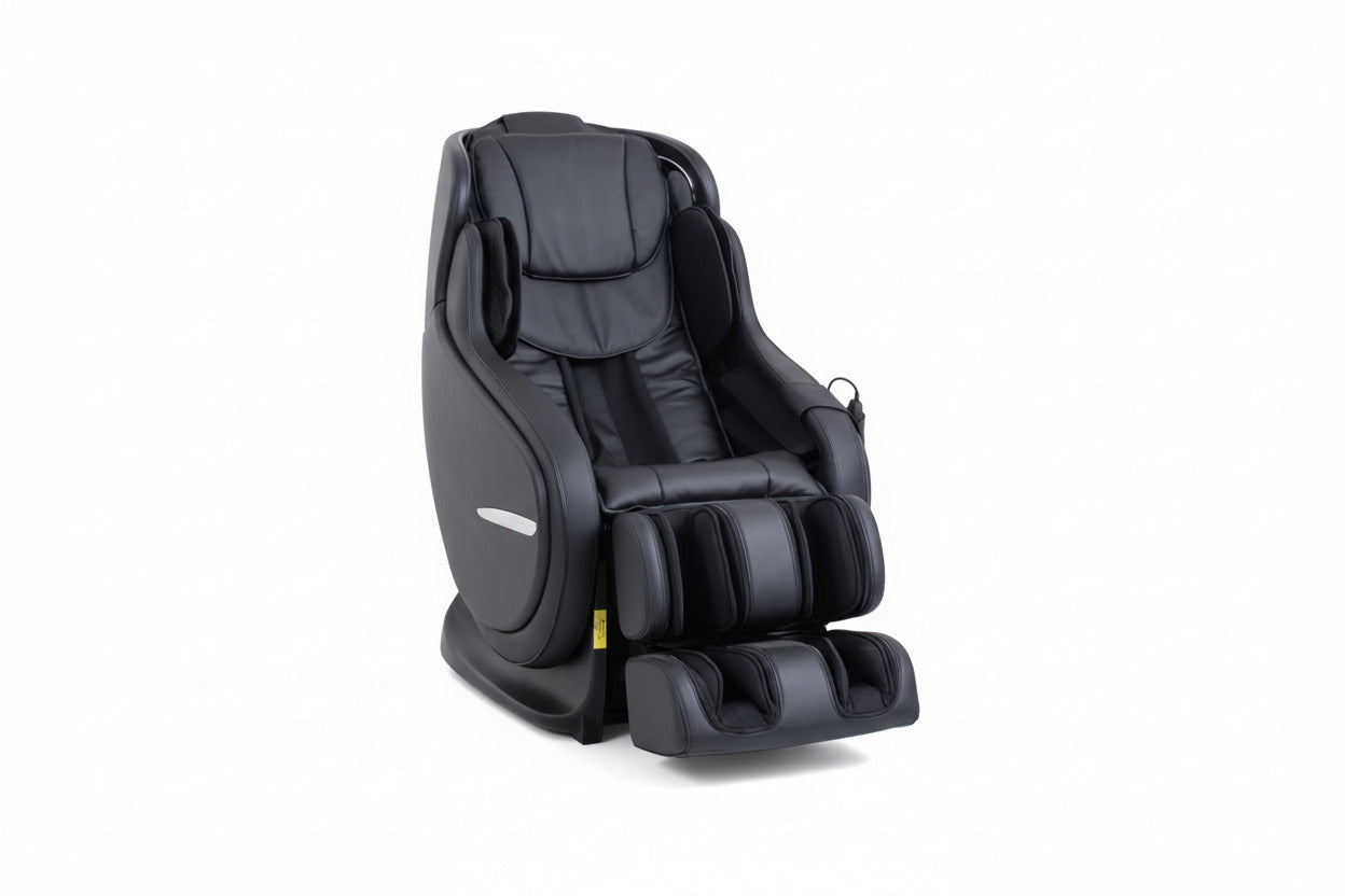 Elvis Black Faux Leather Premium Massage Chair with Bluetooth Speaker