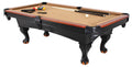 8' Covington Billiard Table with Carved Solid-Wood Legs and Antiqued Wood Finish