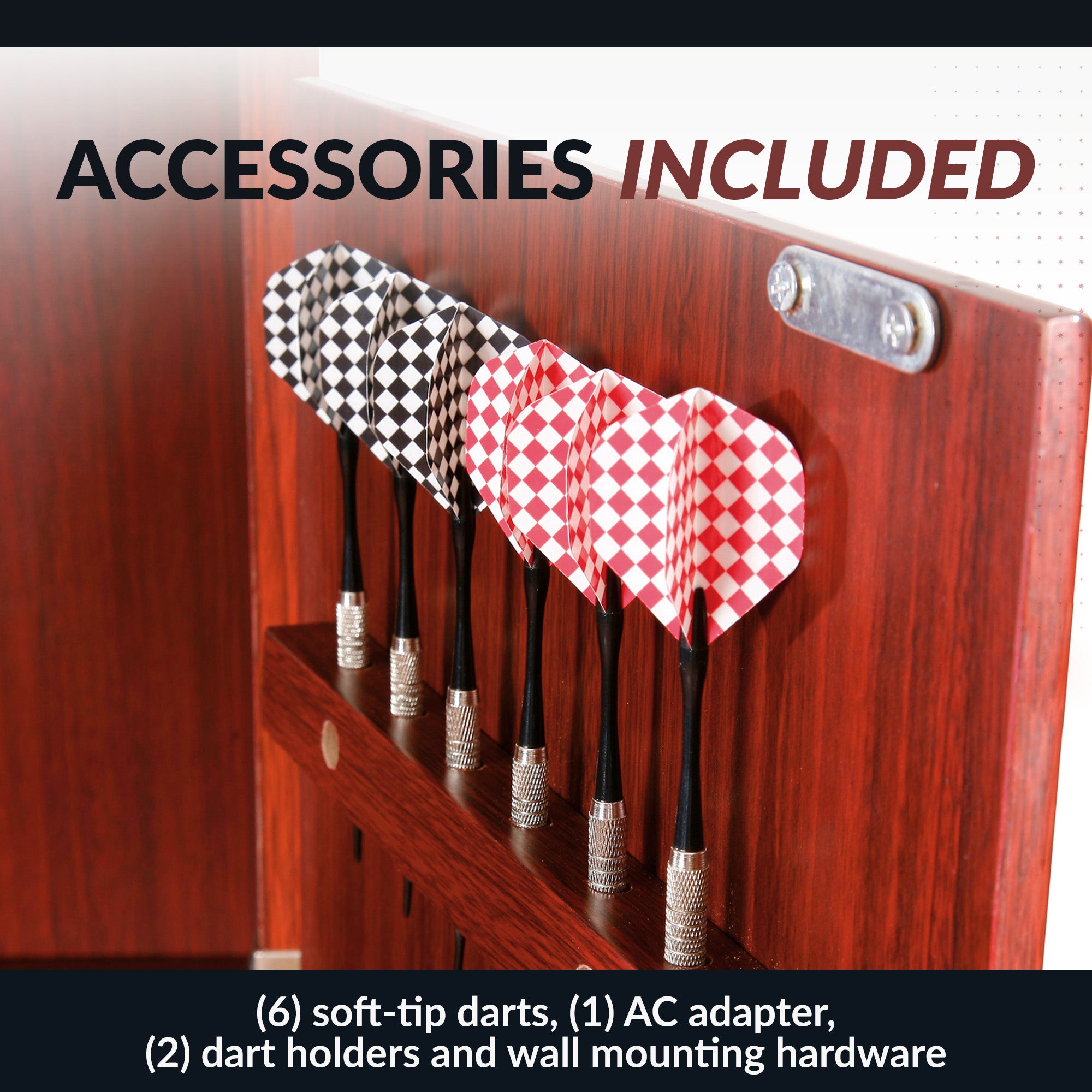 Outlaw Electronic Dartboard and 81-in Free-Standing Cabinet - Cherry Finish