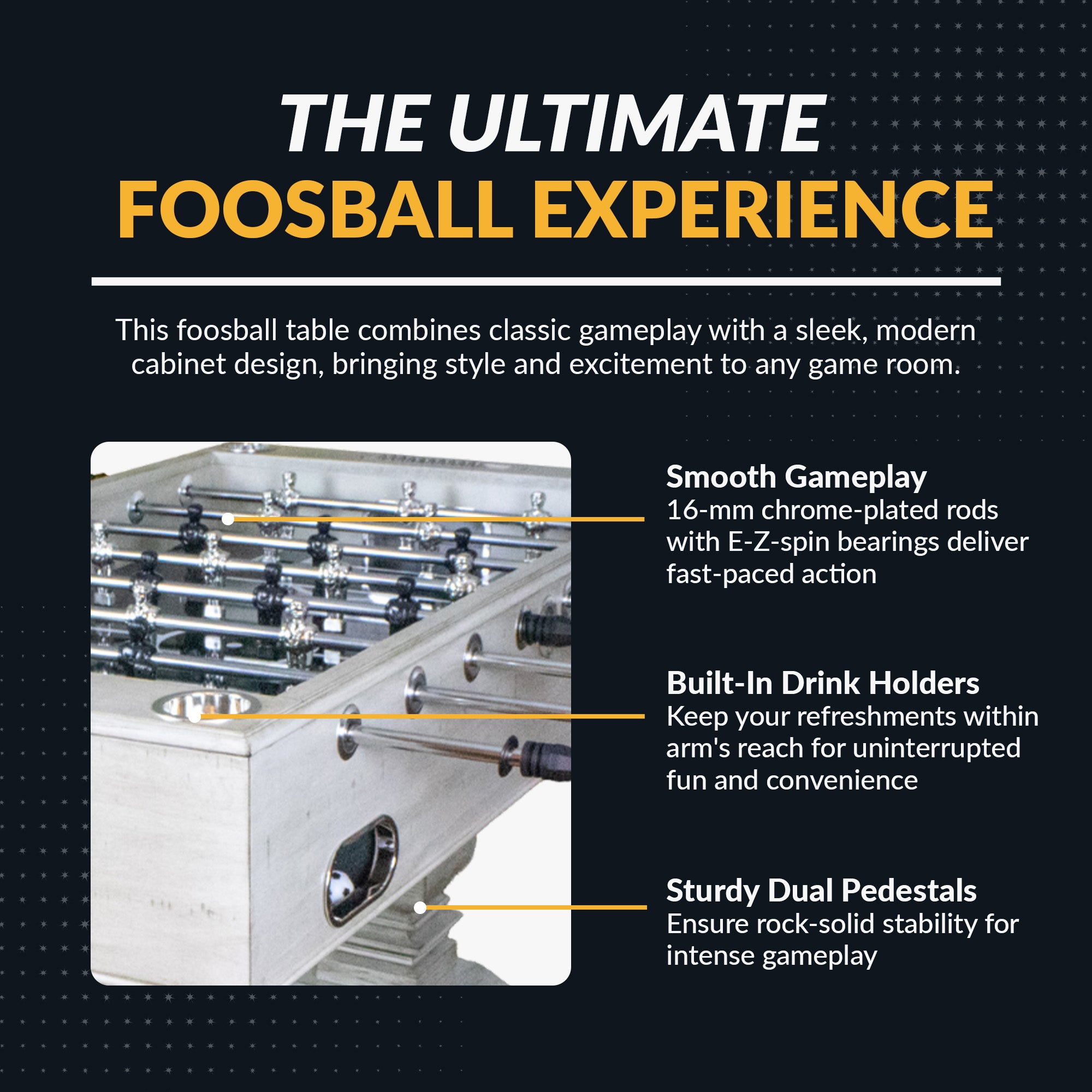 Montecito 55-in Foosball Table - Driftwood
