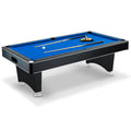 Hustler 7-ft Pool Table with Ball Return - Black with Blue Felt