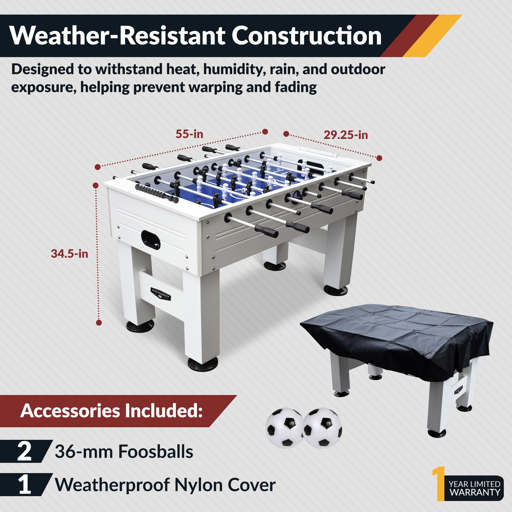 Highlander 55-in Outdoor Foosball Table