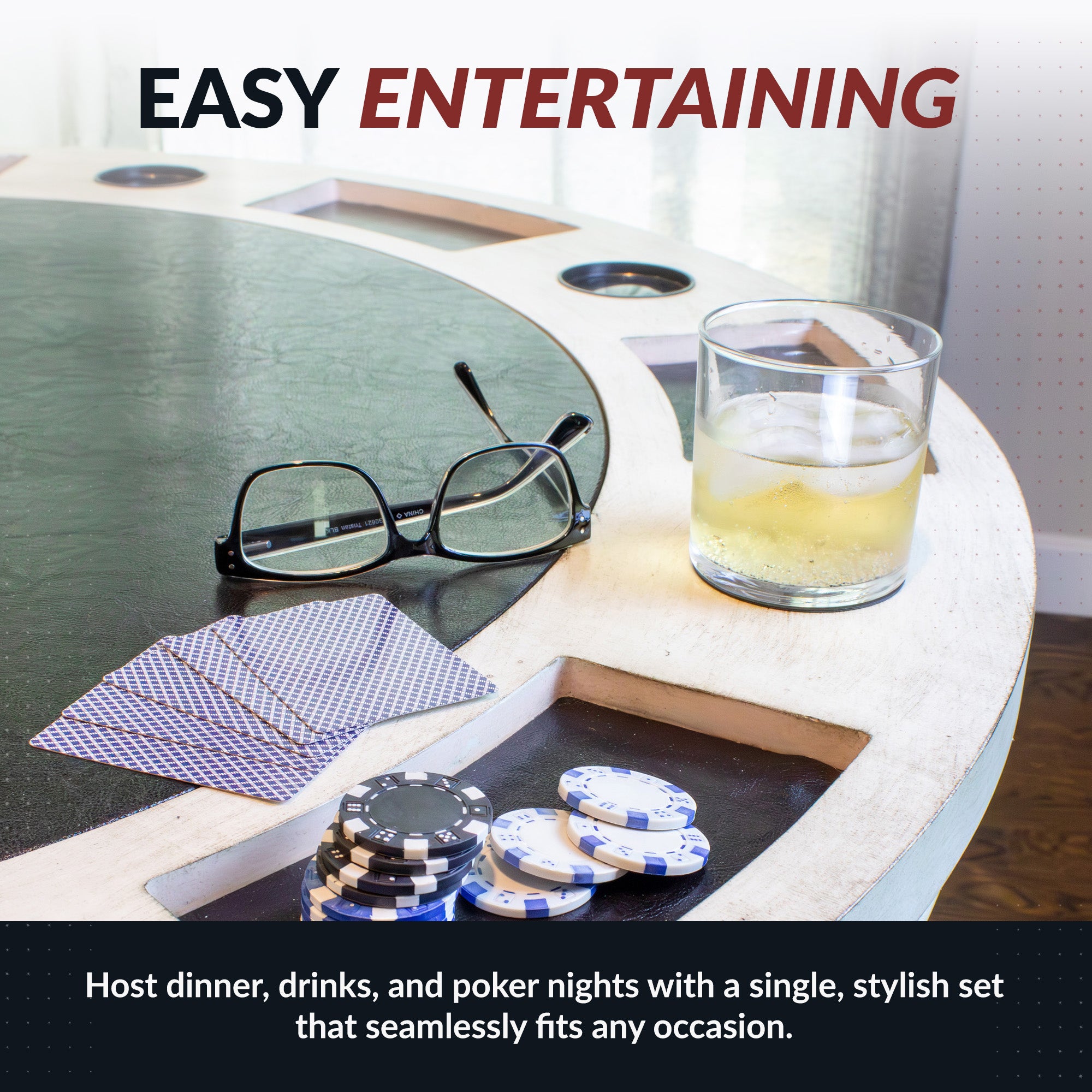 Montecito Dining and Poker Table Set - Driftwood